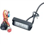 Sininen 3W Alu Base monitoimi led-vilkkuvalo