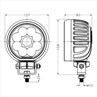 5.0 Inch Tractor Work Lamp Round