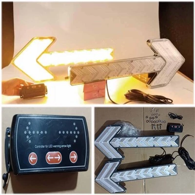 High Quality Plastic LED Truck Accessories Auxiliary Turn Signal Sanitation Vehicle Plow Led Arrow Warning Light IP65 Protection best